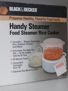 New/Sealed Box Black & Decker Handy Steamer/Food Steamer/Rice Cooker HS80